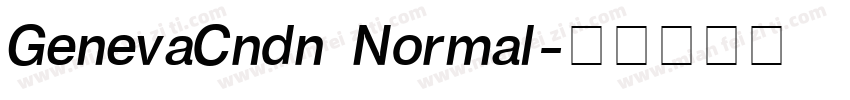 GenevaCndn Normal字体转换